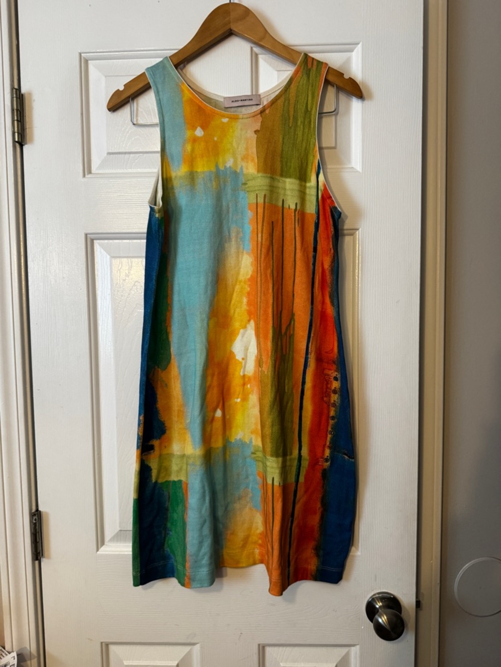 Aldo Martins Abstract Multicolor Sleeveless Tunic Dress 10